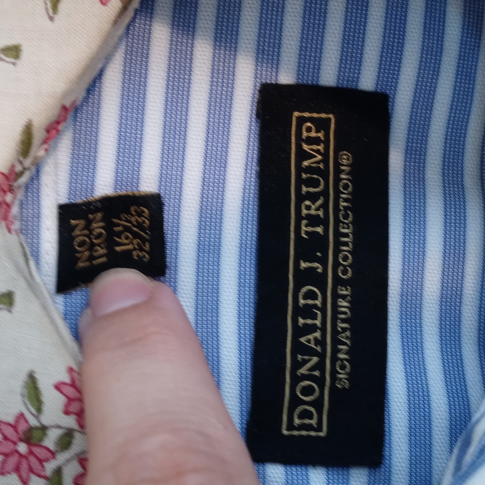 Women's Donald J. Trump dress shirt oversized button down non iron 2X / 1X - Picture 6 of 8